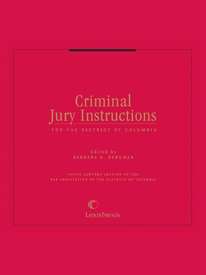 Criminal Jury Instructions For The District Of Columbia By Barbara ...